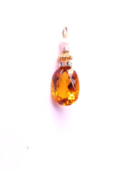 20+ Carat Oval Citrine Wire-Wrapped Gemstone Pendant