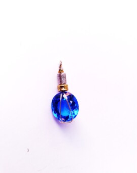 Beautiful Oval Blue Topaz Wire-Wrapped Pendant