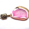 Natural Pink Window Agate Wire Wrap Pendant