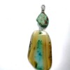 Natural Agate Pendant - Hues of Turquoise and Wheat